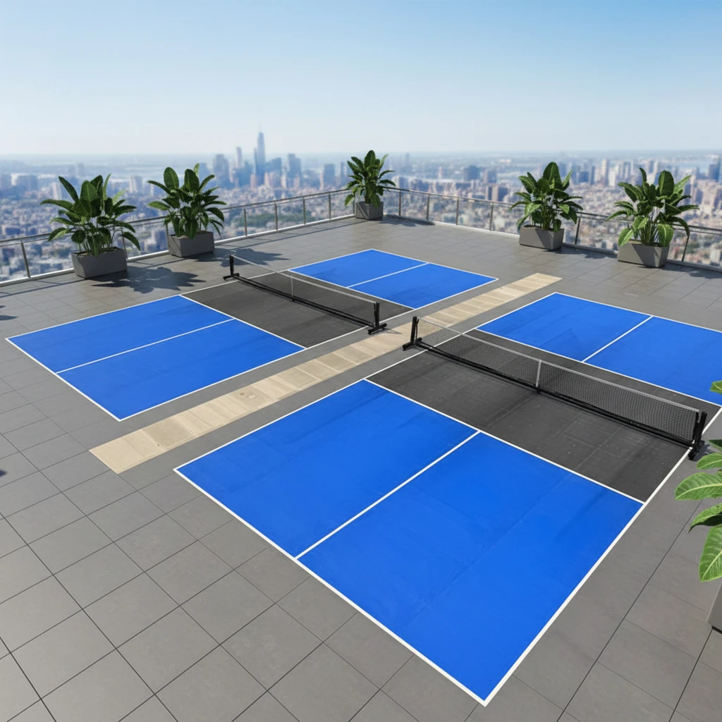 Thi công sân cầu lông - pickleball với thảm Vinyl MIXSPORTS dày 4.5mm